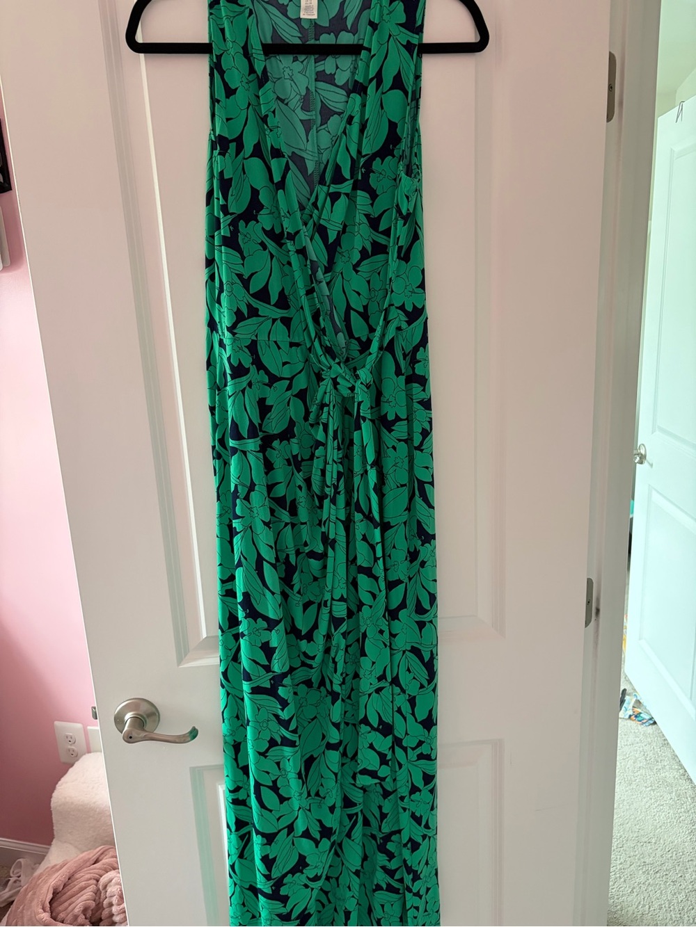 London Times Teal and Navy Floral Dress
